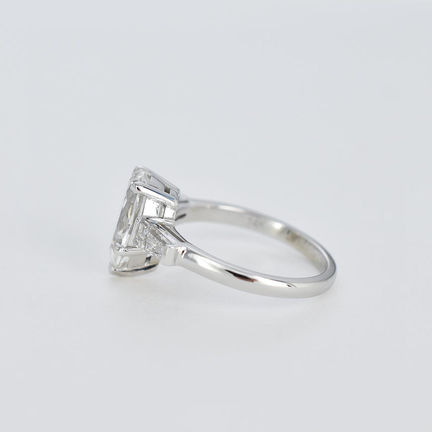 Pear Cut with Tapered Baguette Engagement Ring