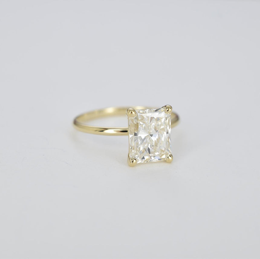 Radiant Cut Four Prong Engagement Ring