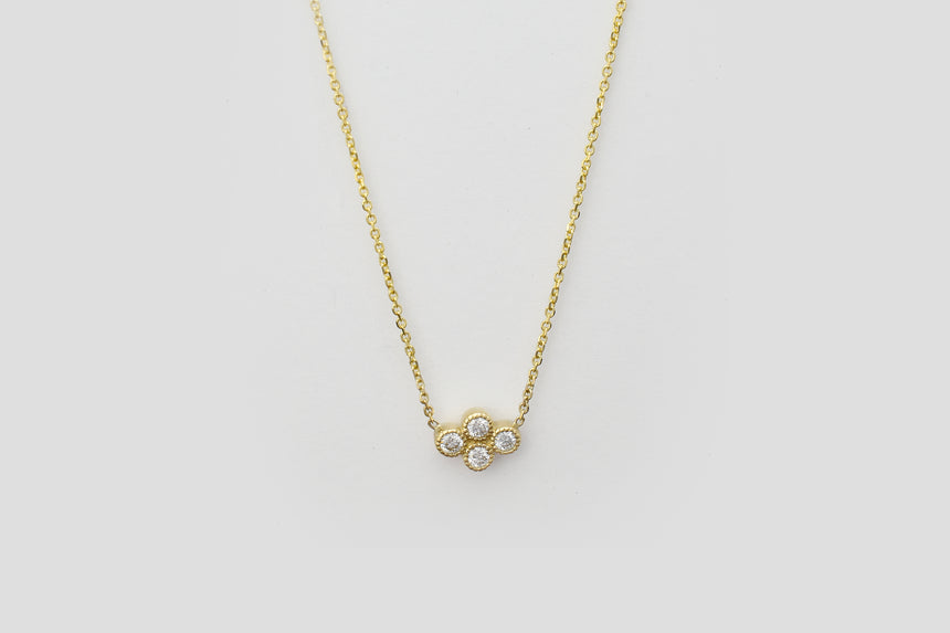 Milly Necklace with Four Diamonds