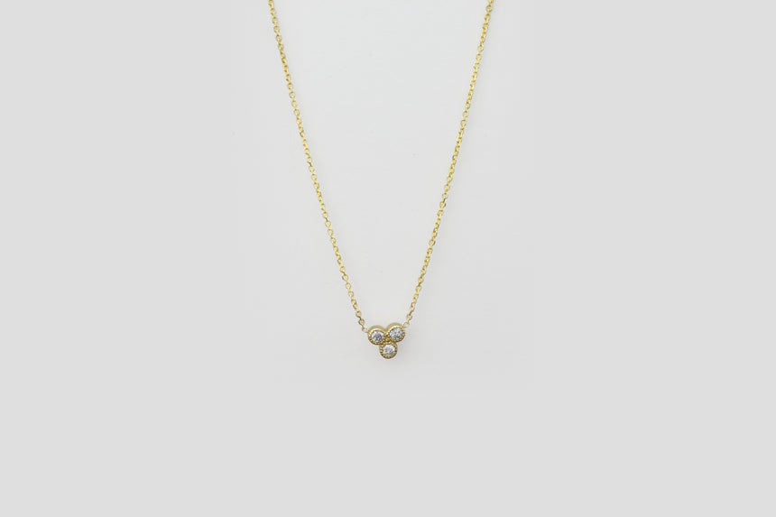 Milly Necklace with Three Diamonds