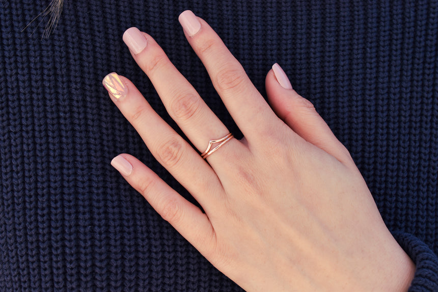 Rounded Chevron Ring