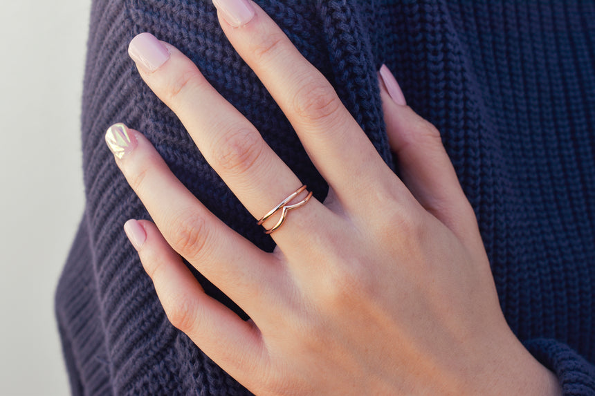 Rounded Chevron Ring