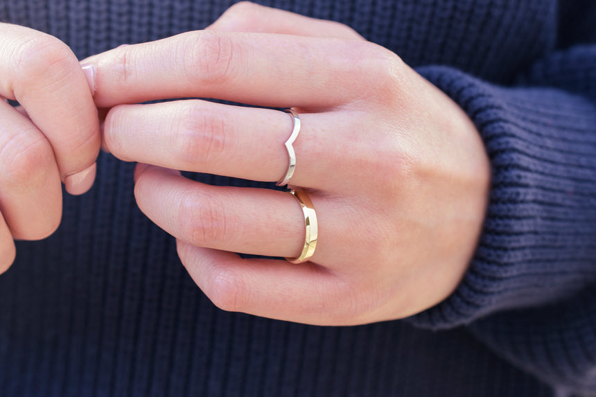 Flat Chevron Ring