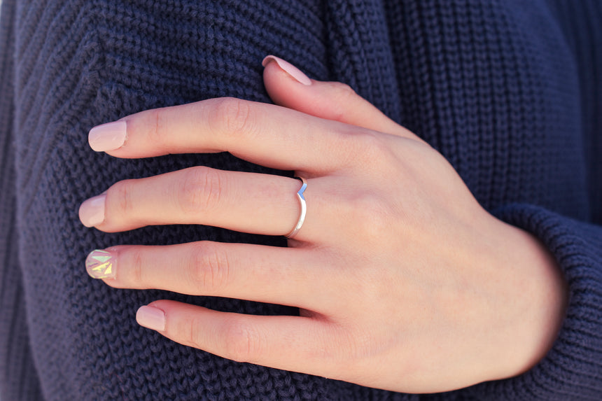 Flat Chevron Ring