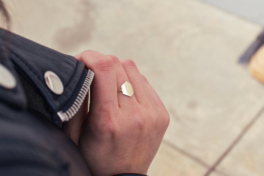 Hexagon Medallion Ring